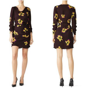 A.L.C. Floral Maroon Grace Mini Dress $495